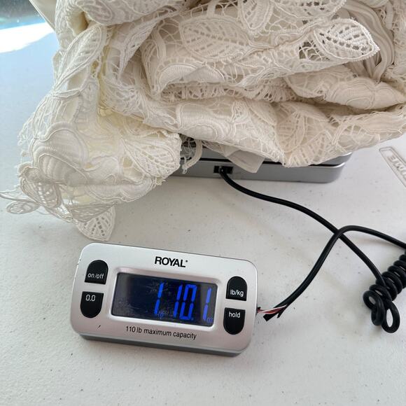 Self-Portrait Womens Off Shoulder Bridal Gown Size 2 Chiffon Lace White Wedding - Picture 16 of 16